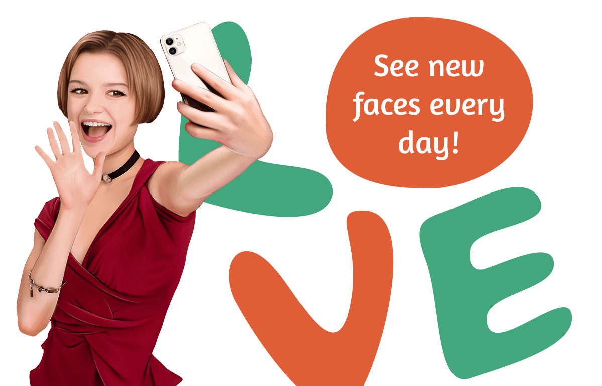 smiling woman with phone